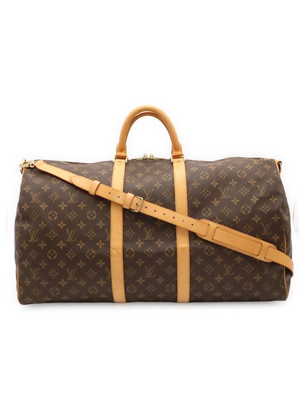 Louis Vuitton Monogram Keepall Bandouliere 55 Boston Bag Purse 2-Way